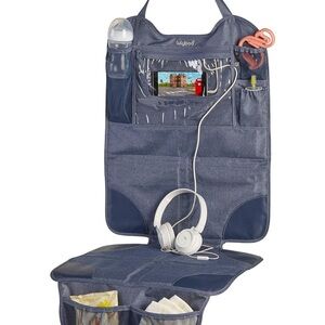 Lulyboo Car Seat Protection for Baby Carseat -Car Seat Organizer Back Seat-denim